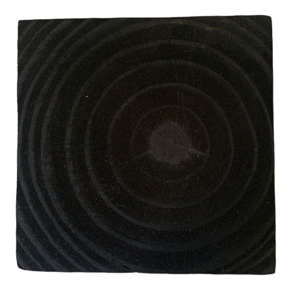 Wooden Coaster Set Handmade In USA Rustic Cabin Decor Jacobean Stain 5 PC - Picture 4 of 6